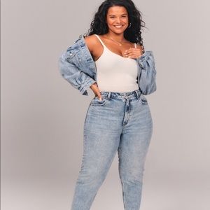 Abercrombie and Fitch Curve Love High Rise Mom Jeans